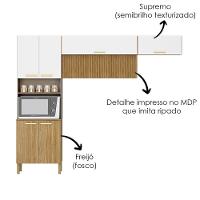 Cozinha 3 Pecas Urbane 260 Cm Freijo Supremo Cp Ripado Freijo Ktp - 5