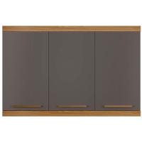 Armário Aéreo Talismã 3 Portas Cinamomo Grafite Arte Móveis - 5