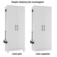 Armario Multiuso Jade 2 Portas 170x70 Cm Branco - 5