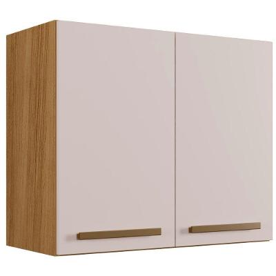 Armário Aéreo Cristal 2 Portas Cinamomo Off White Arte Móveis