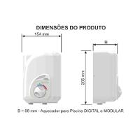 Aquecedor Elétrico Para Piscina Cardal Aq261 Modular Branco 220v (4000w) - 3