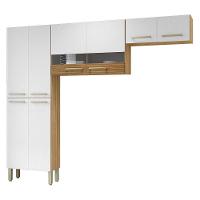 Cozinha 3 Pecas Nala 222 Cm Freijo Supremo Cp Ripado Freijo Ktp - 1