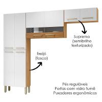 Cozinha 3 Pecas Nala 222 Cm Freijo Supremo Cp Ripado Freijo Ktp - 5