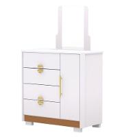Comoda Com Espelho 4 Gavetas 1p 93 Cm Bel Branco Camarim Vlr Branco Camarim - 1
