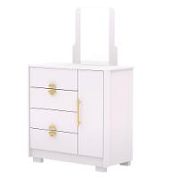 Comoda Com Espelho 4 Gavetas 1p 93 Cm Bel Branco Camarim Vlr Branco Camarim - 2