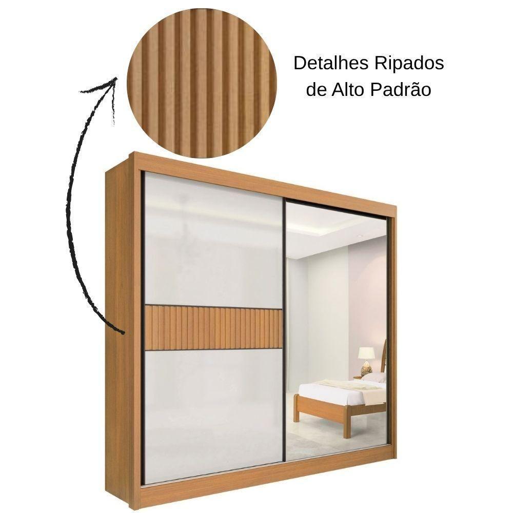Guarda Roupa Titanium Ripado Cinamomo Off White 2 Portas 6 Gavetas D?doro - 5