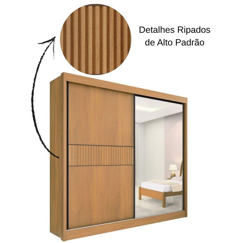 Guarda Roupa Titanium Ripado Cinamomo Off White 2 Portas 6 Gavetas D?doro - 6