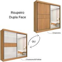Guarda Roupa Titanium Ripado Cinamomo Off White 2 Portas 6 Gavetas D?doro