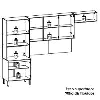 Cozinha 3 Pecas Glam 320 Cm Freijo Vanilla Cp Ripado Freijo Ktp - 5