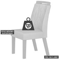 Conjunto 2 Cadeiras De Jantar Ilhéus Linho Cinza Pés Em Madeira Leifer Móveis - 5