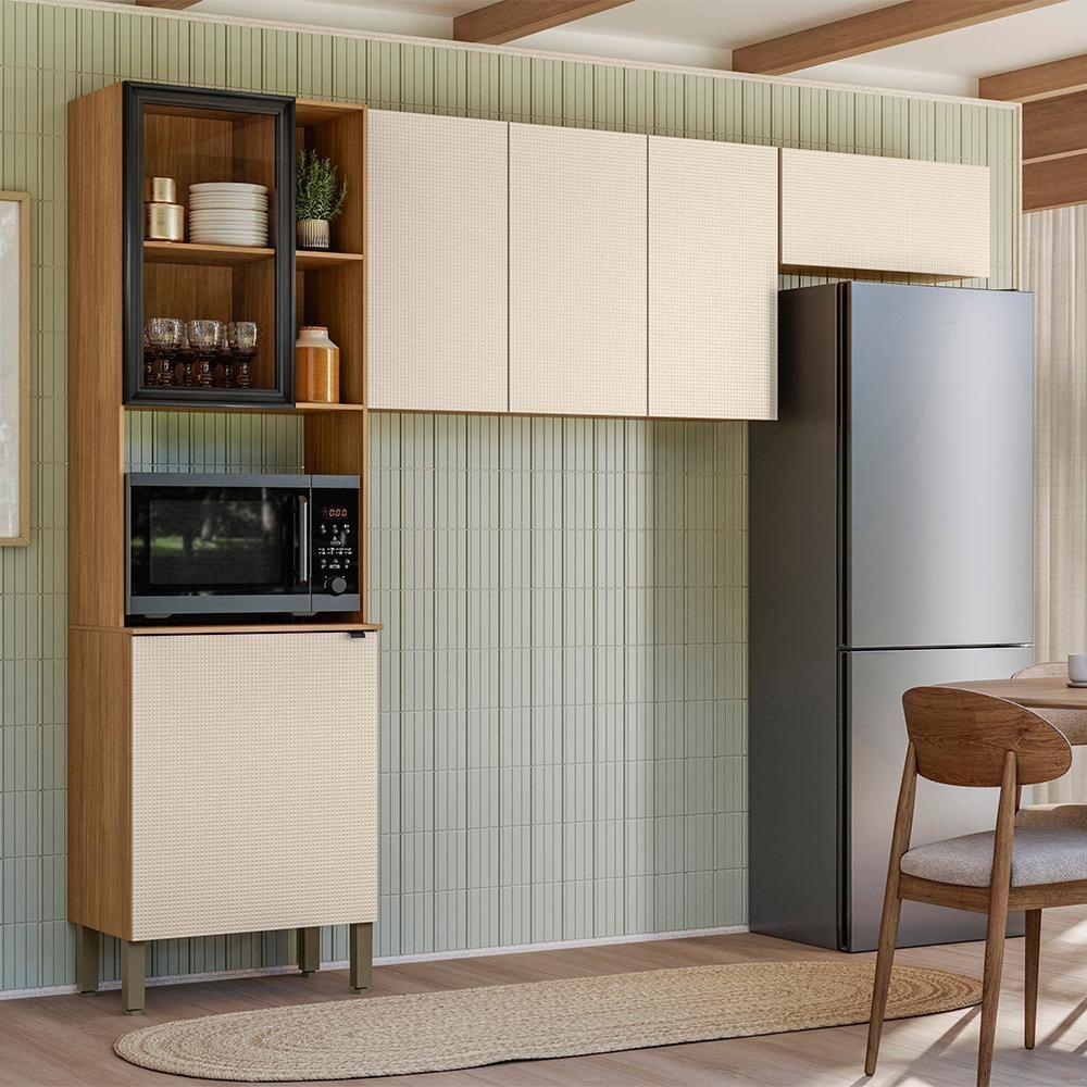 Cozinha 3 Pecas 251 Cm Mdf Vert Plus Freijo Soft Abs Pto Ktp - 2