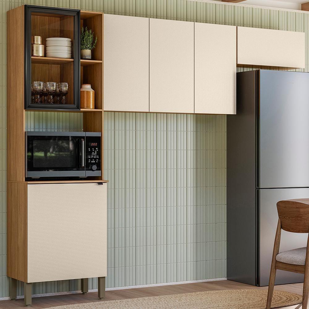 Cozinha 3 Pecas 251 Cm Mdf Vert Plus Freijo Soft Abs Pto Ktp - 7