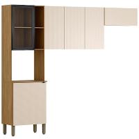 Cozinha 3 Pecas 251 Cm Mdf Vert Plus Freijo Soft Abs Pto Ktp - 1