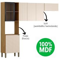 Cozinha 3 Pecas 251 Cm Mdf Vert Plus Freijo Soft Abs Pto Ktp - 6