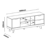 Rack Tv 65" 1 Porta E 2 Gavetas Multimóveis Cr45173 Pinho/Off White Pinho/Off White