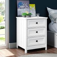 Comoda 6 Gavetas E 02 Mesas De Cabeceira 3 Gavetas Branco Dtall Branco - 3