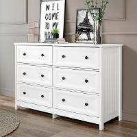 Comoda 6 Gavetas E 02 Mesas De Cabeceira 3 Gavetas Branco Dtall Branco - 10