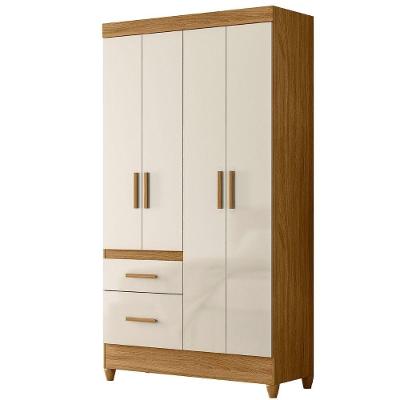 Guarda Roupa Solteiro Madri 4p 110 Cm Freijo Off White Moval