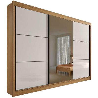 Guarda Roupa Los Angeles Cinamomo Off White 3 Portas 6 Gavetas D?doro