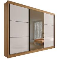 Guarda Roupa Los Angeles Cinamomo Off White 3 Portas 6 Gavetas D?doro - 1