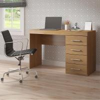 Mesa Escritório 0711 Com 4 Gavetas 120x75cm Mdp Menu Móveis Carvalho - 2