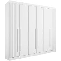 Guarda Roupa Da Vinci Plus Ripado Branco 6 Portas 6 Gavetas D?doro - 1
