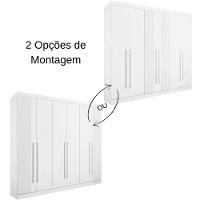Guarda Roupa Da Vinci Plus Ripado Branco 6 Portas 6 Gavetas D?doro - 5
