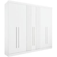 Guarda Roupa Da Vinci Plus Ripado Branco 6 Portas 6 Gavetas D?doro - 6