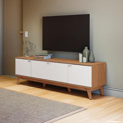 Rack Kappesberg 3 Portas 3d Canela-branco 180cm