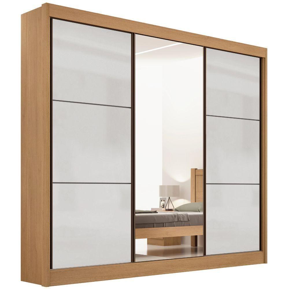 Guarda Roupa Cristal Cinamomo Off White 3 Portas 6 Gavetas D?doro - 1