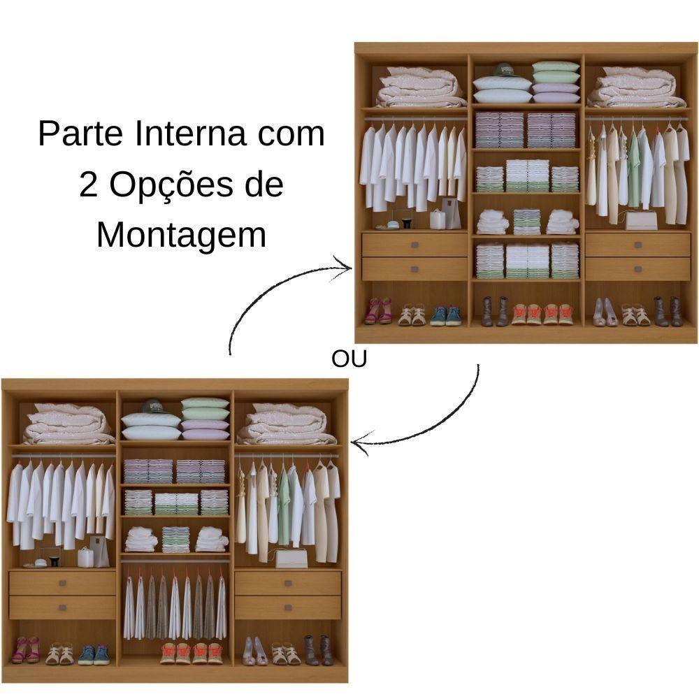 Guarda Roupa Leblon Cinamomo 6 Portas 4 Gavetas D?doro - 2