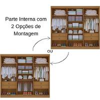 Guarda Roupa Leblon Cinamomo 6 Portas 4 Gavetas D?doro - 2