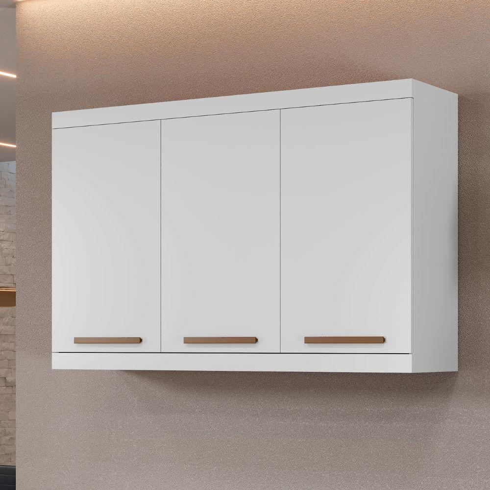 Armário Aéreo Talismã 3 Portas Branco Arte Móveis - 2