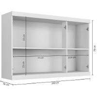 Armário Aéreo Talismã 3 Portas Branco Arte Móveis - 3