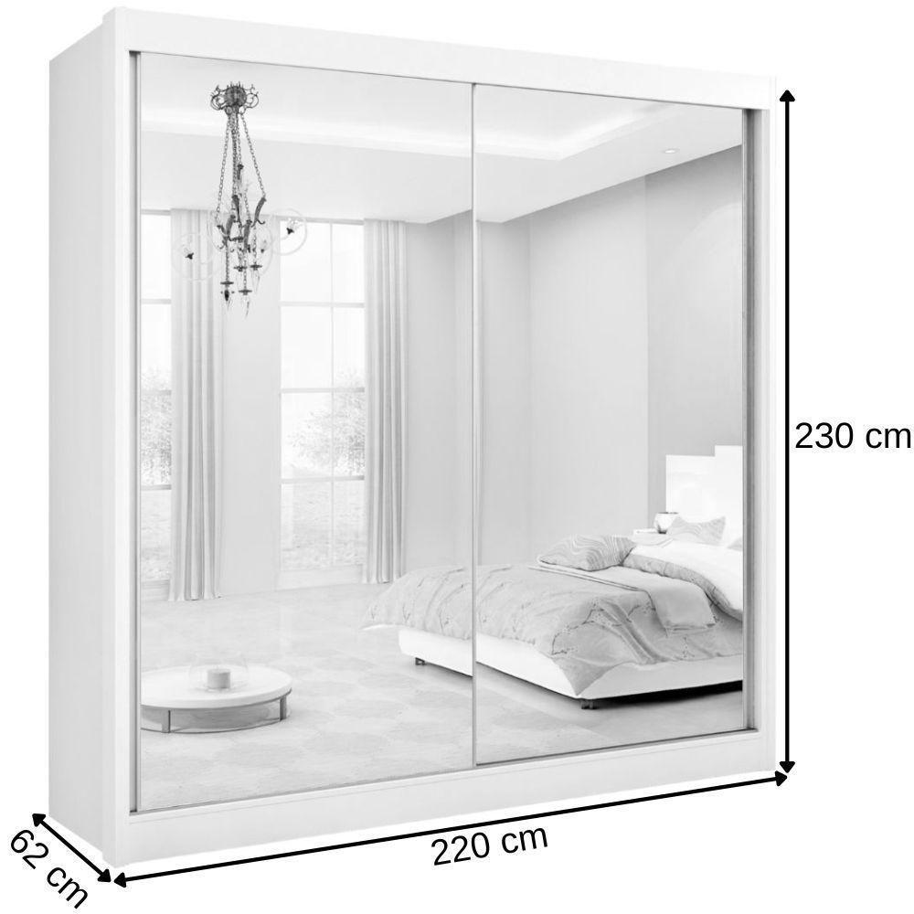 Guarda Roupa Las Vegas Branco 2 Portas 6 Gavetas D?doro - 3