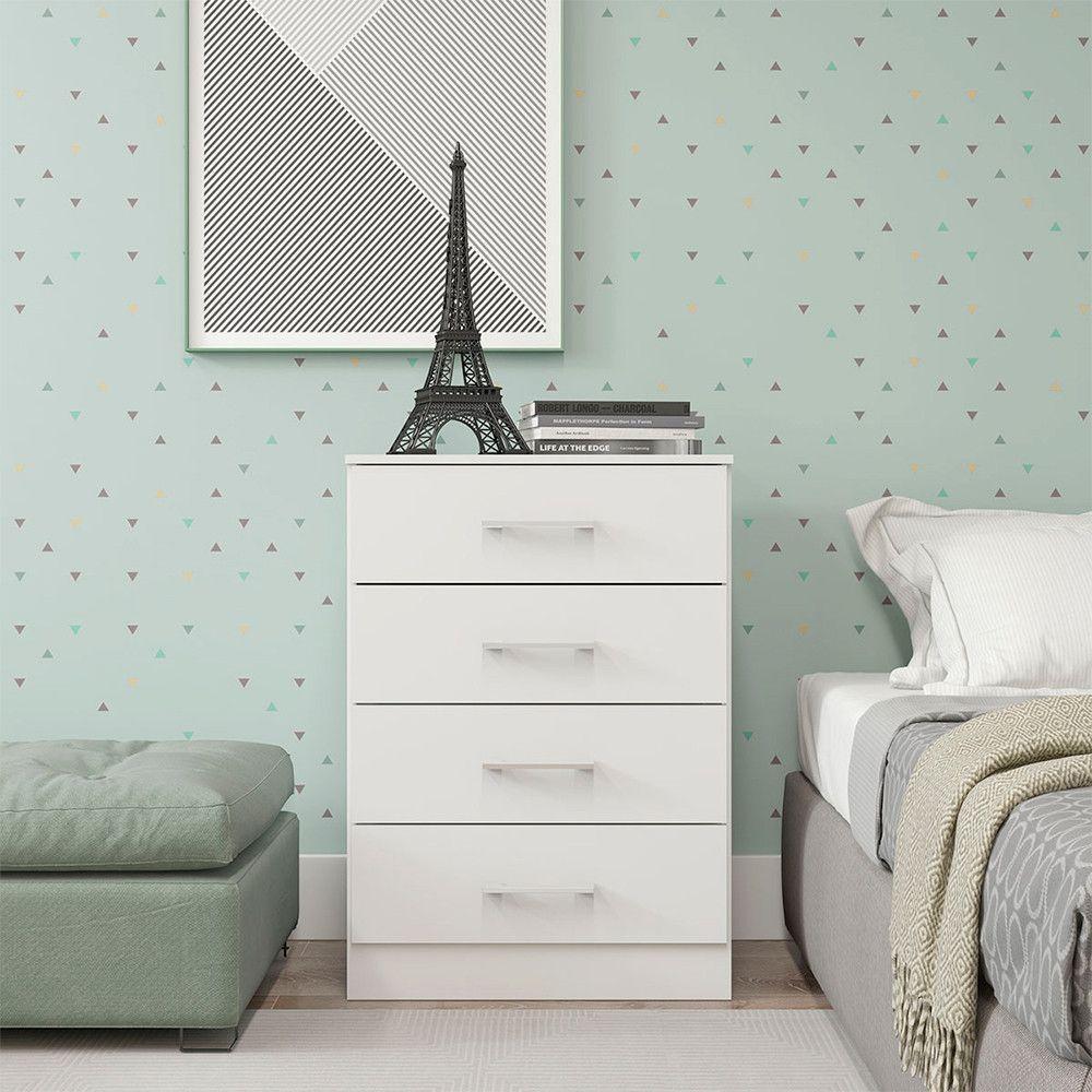 Armário Gaveteiro Multiuso 55x93cm Mdp Menu Móveis Branco - 2