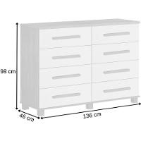 Cômoda San Marino Cinamomo 8 Gavetas Leifer Móveis - 2