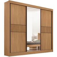 Guarda Roupa Cristal Ripado Cinamomo Off White 3 Portas 6 Gavetas D?doro - 7