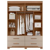 Guarda Roupa Casal 4p Espelho 157 Cm Miami Carvalho Fendi Moval - 5