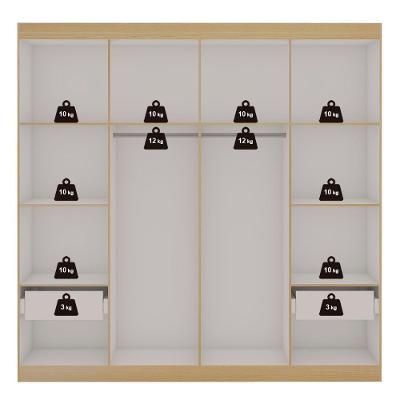 Guarda Roupa Casal Europa 4 Portas Bater 2 Gavetas Savana Branco