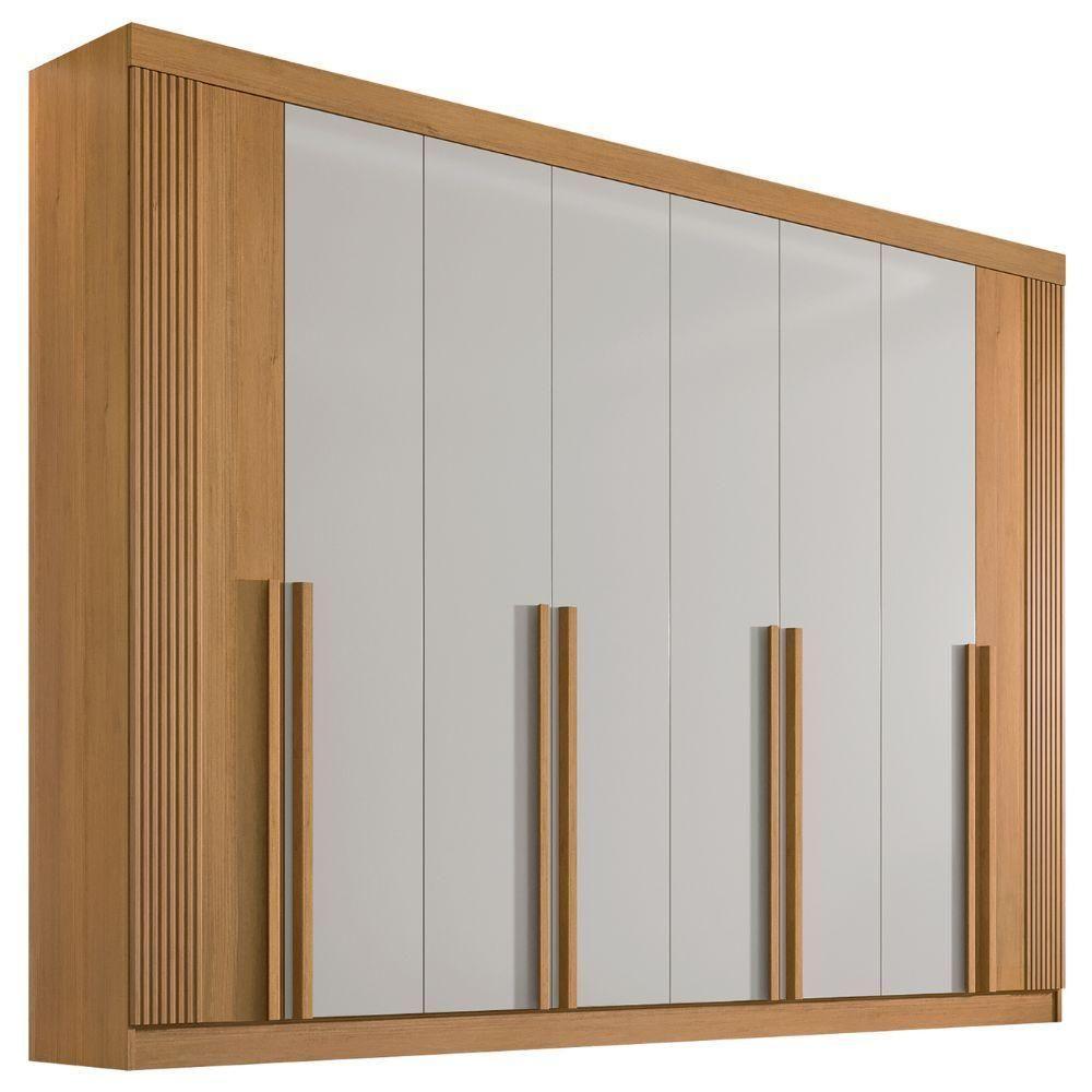 Guarda Roupa Daymont Ripado Cinamomo Off White 8 Portas 8 Gavetas D?doro - 1