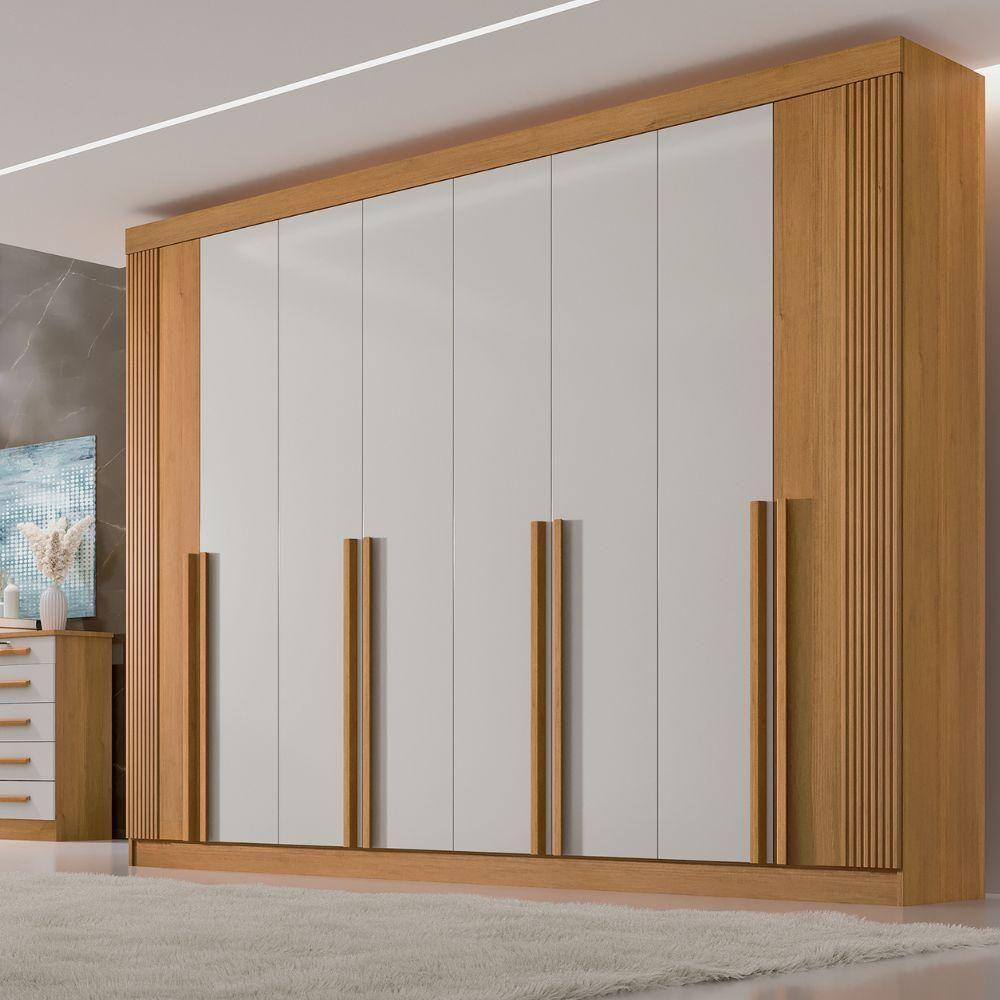 Guarda Roupa Daymont Ripado Cinamomo Off White 8 Portas 8 Gavetas D?doro - 2