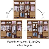 Guarda Roupa Daymont Ripado Cinamomo 8 Portas 8 Gavetas D?doro - 2