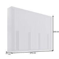 Guarda Roupa Daymont Ripado Cinamomo 8 Portas 8 Gavetas D?doro - 3