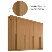 Guarda Roupa Daymont Ripado Cinamomo 8 Portas 8 Gavetas D?doro