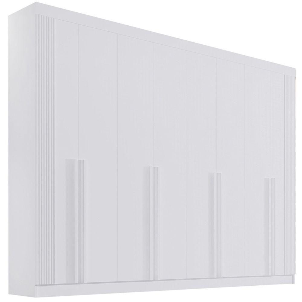 Guarda Roupa Daymont Ripado Branco 8 Portas 8 Gavetas D?doro - 1