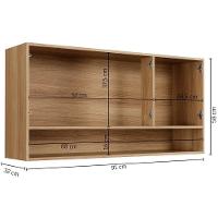 Armário Aéreo New 3 Portas Cinamomo Off White Arte Móveis - 2