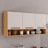 Armário Aéreo New 3 Portas Cinamomo Off White Arte Móveis