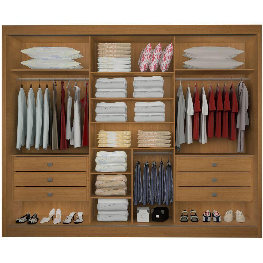 Guarda Roupa Dubai Cinamomo 3 Portas 6 Gavetas D?doro - 2