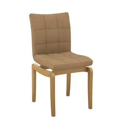 Cadeira Em Madeira Maciça Kappesberg Maya Boucle Caramelo